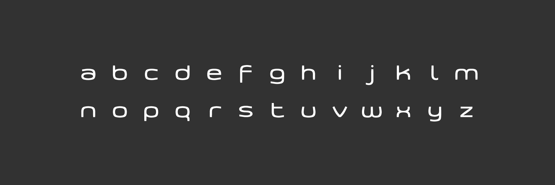 Alfabeto completo de la tipografía de la marca Emagister